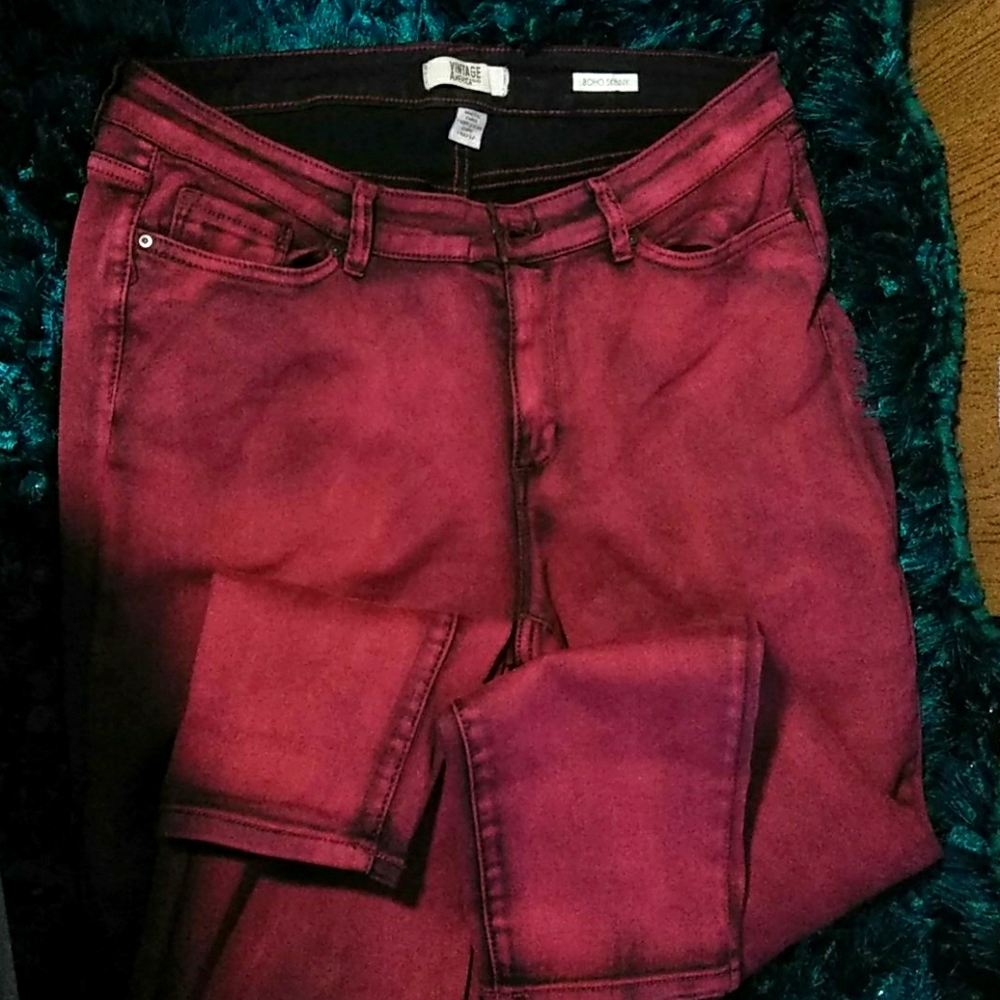 Vintage america boho skinny jeans ,plus size